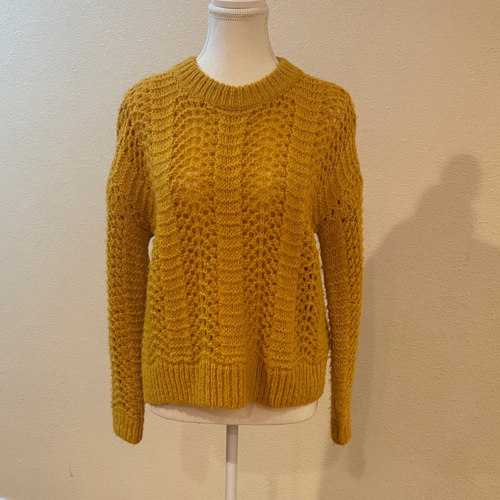 Madewell Mustard Crew Neck Sweater